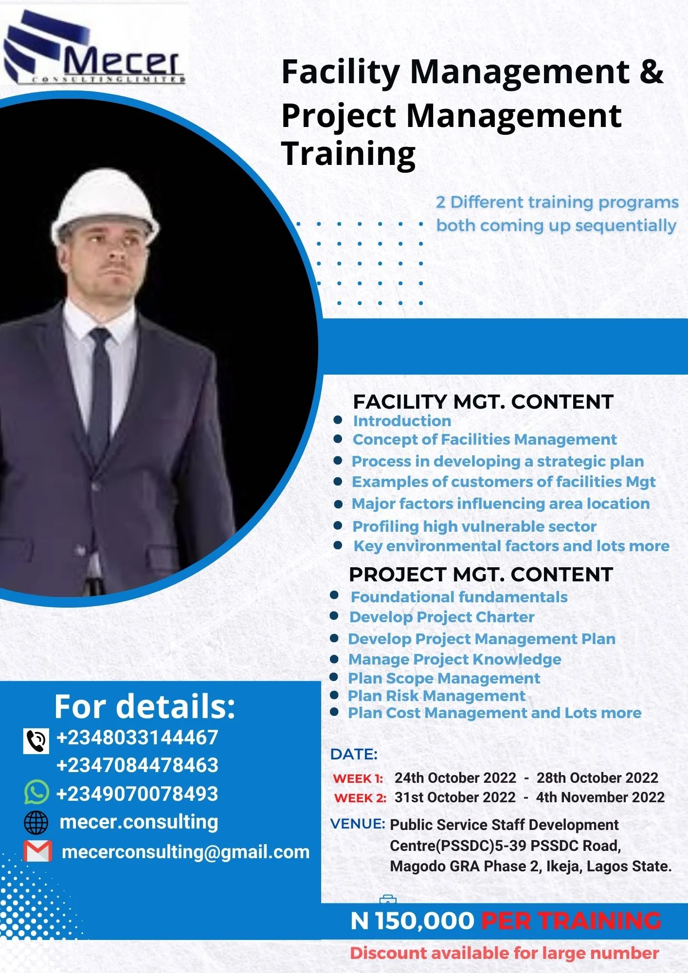 Facility/Project Management Training